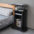 Mobile Height Adjustable Sofa Side Table and Computer Desk with Wheels, Space Saving - view 4