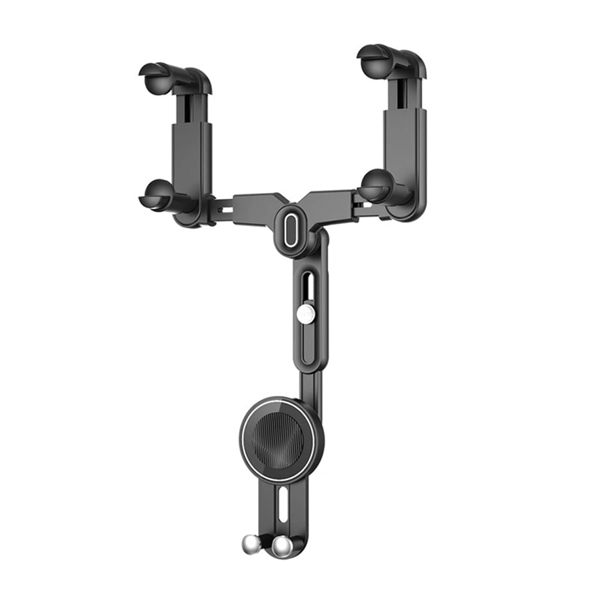 Mobile Phone Rearview Mirror Holder, Strong Grip - Black - view 2