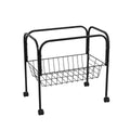Mobile Storage Rack with Wheels for Bird and Small Animal Cages - Black