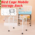 Mobile Storage Rack with Wheels for Bird and Small Animal Cages - Black - view 2