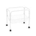 Mobile Storage Rack with Wheels for Bird and Small Animal Cages - White