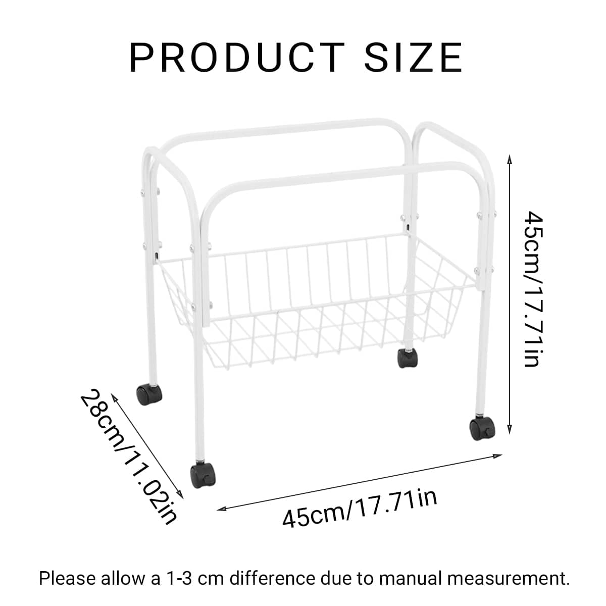 Mobile Storage Rack with Wheels for Bird and Small Animal Cages - White - view 4