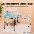 Mobile Storage Rack with Wheels for Bird and Small Animal Cages - White - view 5