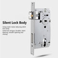 Modern Interior Door Handle Lock Set for Bedroom Privacy - Black - view 5