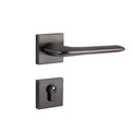 Modern Matte Bedroom Door Handle Lock Set with Silent Lock Body and Anti Theft Core - view 2