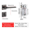 Modern Matte Bedroom Door Handle Lock Set with Silent Lock Body and Anti Theft Core - view 3