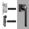 Modern Matte Bedroom Door Handle Lock Set with Silent Lock Body and Anti Theft Core - view 4