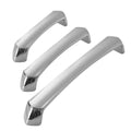Modern Silver Cabinet Door Handle, Polished Finish - 128 mm Hole Spacing - view 3