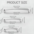 Modern Silver Cabinet Door Handle, Polished Finish - 128 mm Hole Spacing - view 4