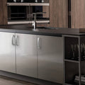 Modern Silver Cabinet Door Handle, Polished Finish - 192 mm Hole Spacing - view 5