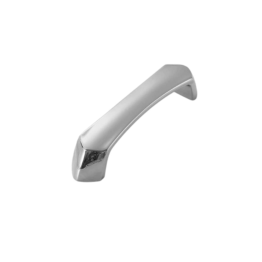 Modern Silver Cabinet Door Handle, Polished Finish - 96 mm Hole Spacing