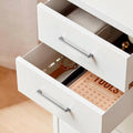Modern Wardrobe Cabinet Door Handle, Zinc Alloy Drawer Pull - Silver, 128 mm Hole Spacing - view 5