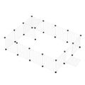 Modular Cat Cage Pet Playpen Fence, 16 Pieces - White