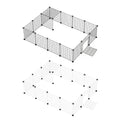 Modular Cat Cage Pet Playpen Fence, 16 Pieces - White - view 3