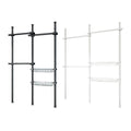 Modular Floor-Standing Clothes Rack Adjustable Height for Home Storage - Black - view 3