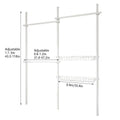 Modular Floor-Standing Clothes Rack Adjustable Height for Home Storage - Black - view 4