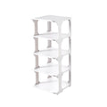 Modular Shoe Rack Organiser - White, 5 Tier