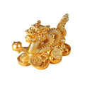 Money Dragon Figurine in Gold Resin, 11 x 7 x 5.5 cm - view 2