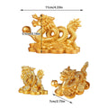 Money Dragon Figurine in Gold Resin, 11 x 7 x 5.5 cm - view 3