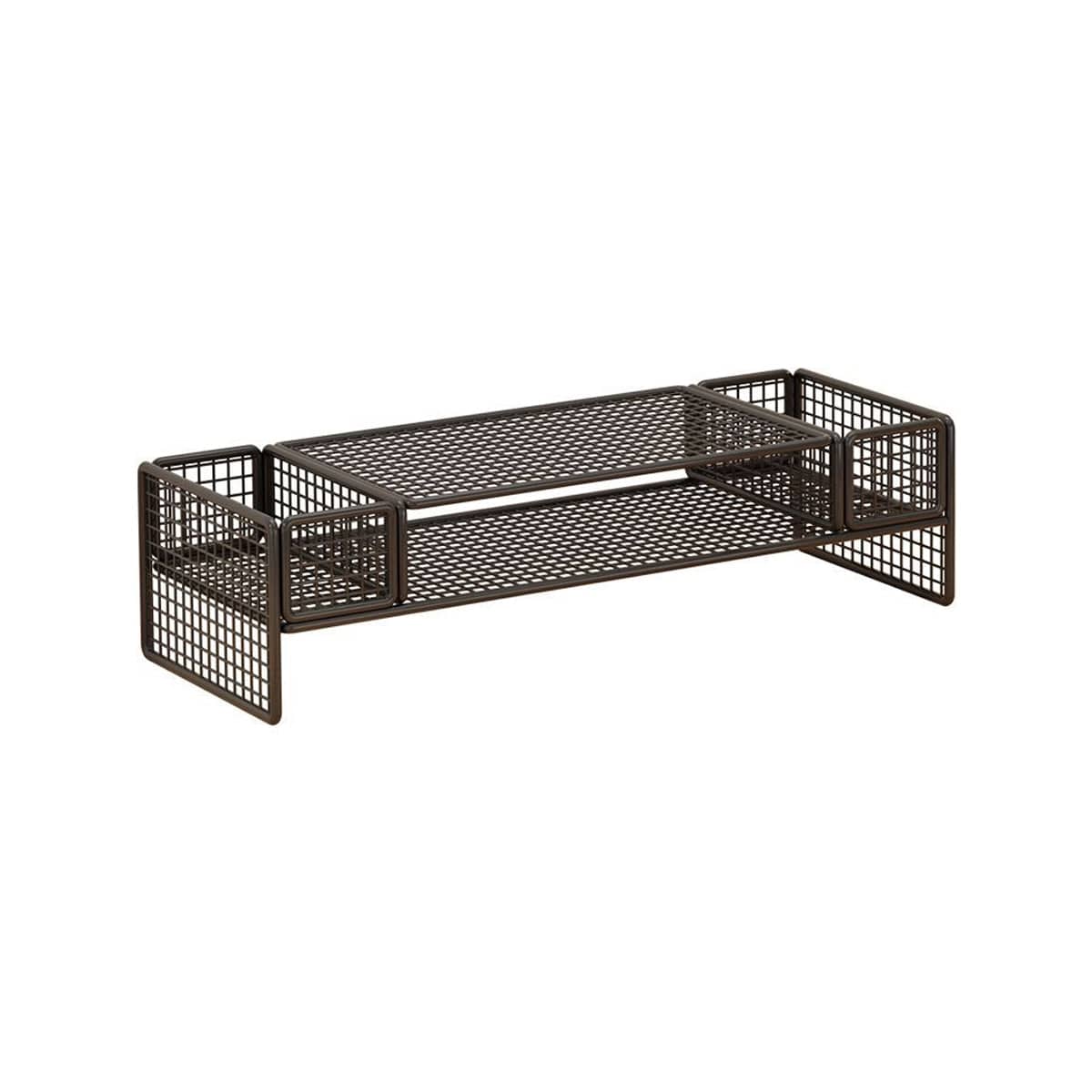 Monitor and Laptop Height Riser with Storage Shelf, Black - view 2