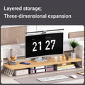 Monitor Riser Stand 50 x 20 x 10cm with Slotted Metal Legs - Black - view 5