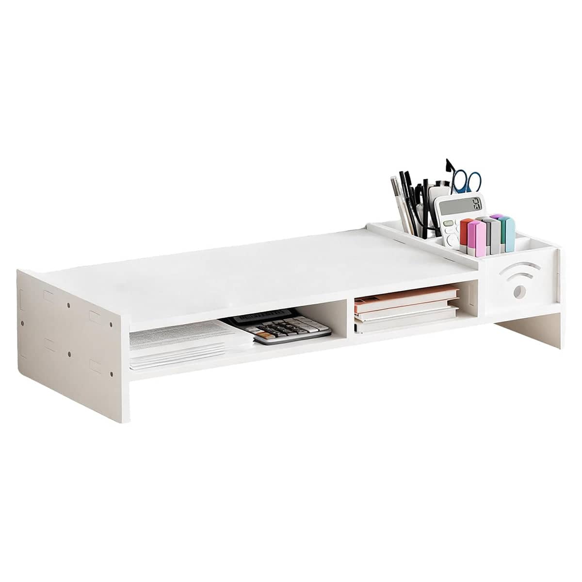 Monitor Riser Stand, Multi-Function - White