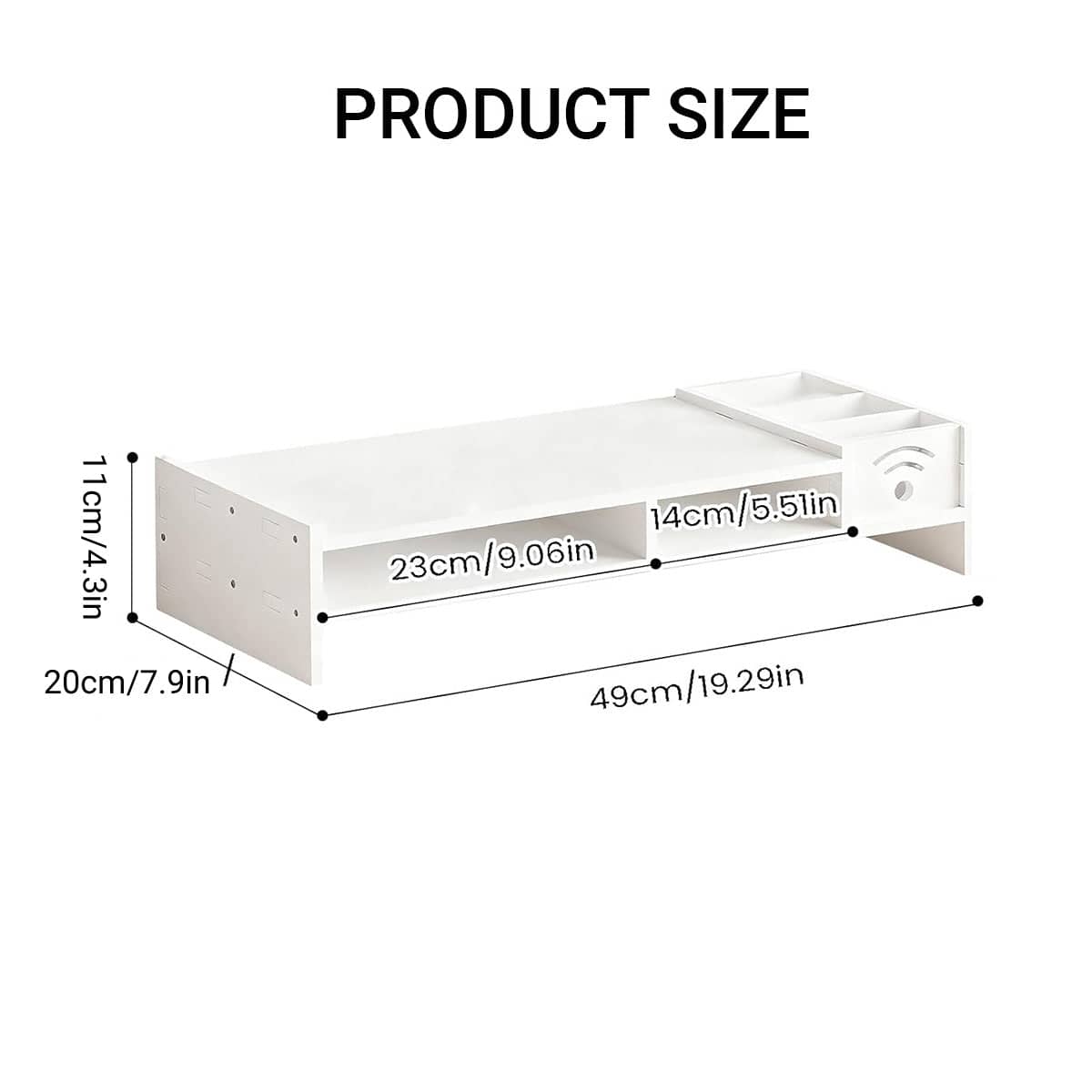 Monitor Riser Stand, Multi-Function - White - view 4