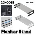 Monitor Stand Riser with Tempered Glass Top, Metal Frame, 51 x 21.5 x 8 cm - White - view 2