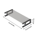 Monitor Stand Riser with Tempered Glass Top, Metal Frame, 51 x 21.5 x 8 cm - White - view 4