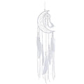 Moon Dream Catcher Wall Hanging with Feathers, Boho Nursery Bedroom Decor - view 2