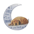 Moon Hanging Ornament for Car Rear View Mirror - Sleeping Golden Puppy