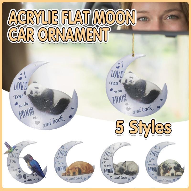 Moon Hanging Ornament for Car Rear View Mirror - Sleeping Panda - view 2