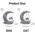 Moon Resin Pet Memorial Ornament with Sleeping Cat, Garden Decoration - Cat - view 4