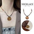 Mori Style Bead Clavicle Chain Necklace with Natural Stone and Czech Beads