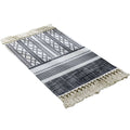 Moroccan Cotton Floor Mat - Grid Design, 90 x 60cm