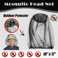 Mosquito Head Net Insect Mesh Hat for Fishing and Camping - Black, Single - view 2