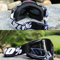 Motocross Racing Goggles, Windproof Dirt Bike Eyewear - Orange and White, Gold Mirror Lens - view 4