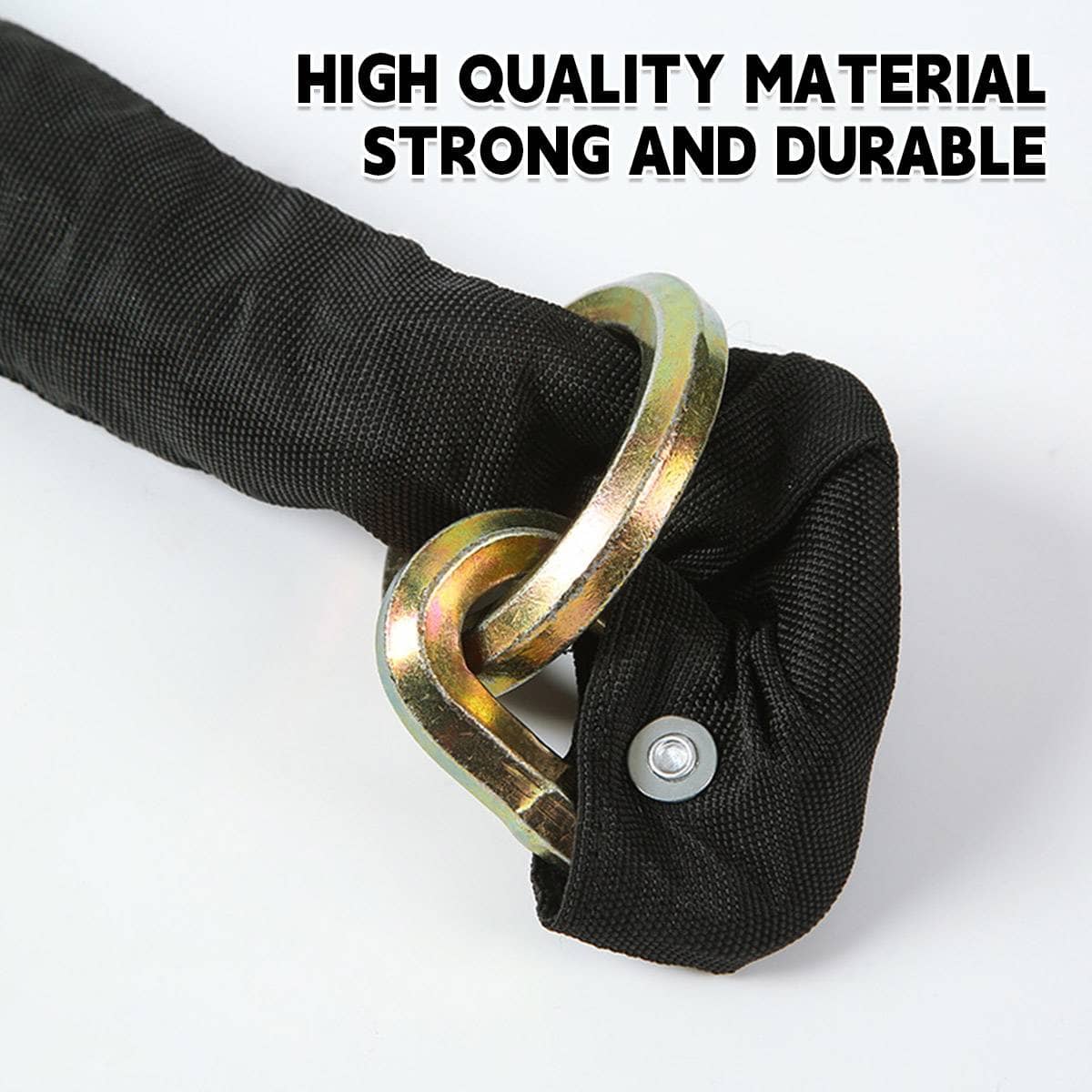 Motorcycle and Bicycle Chain Lock with U-Lock, Hardened Steel Anti-Theft Set - view 5