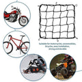 Motorcycle Bungee Cargo Net with 6 Hooks, Helmet Mesh Hold Down Accessory - view 3