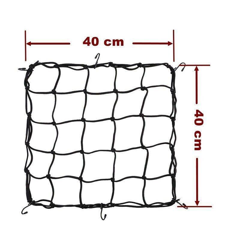 Motorcycle Bungee Cargo Net with 6 Hooks, Helmet Mesh Hold Down Accessory - view 4