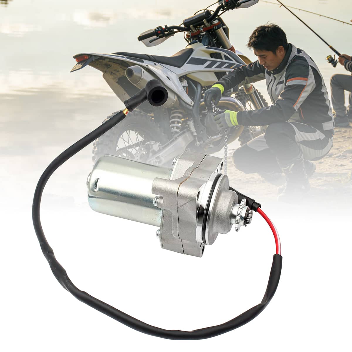 Motorcycle Electric Starter Motor for 50 to 110 Cc Dirt Bike, ATV and Scooter - view 5