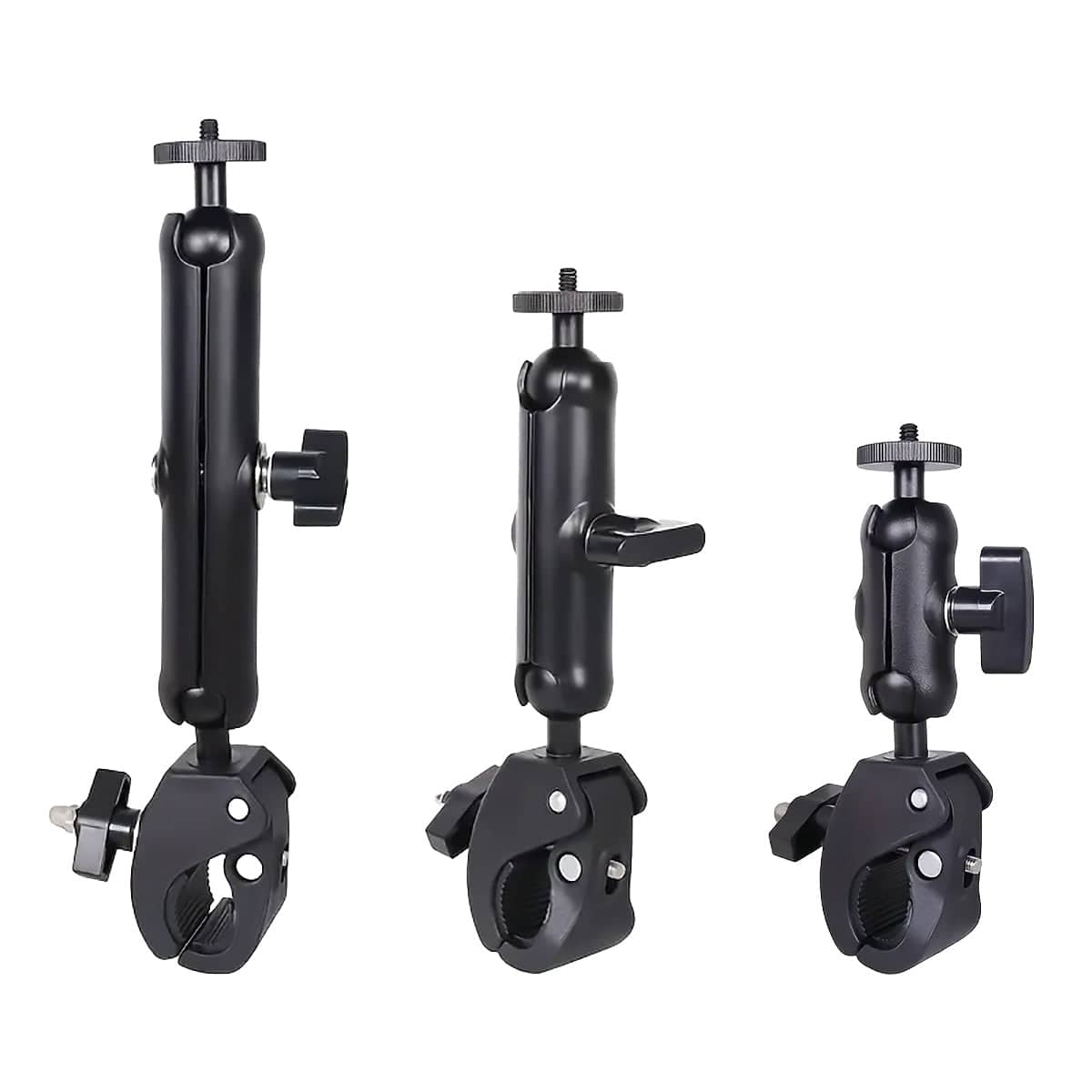 Motorcycle Handlebar Camera and Phone Mount - Black, Size M (Arm 12.5 cm, Overall 20 cm) - view 3