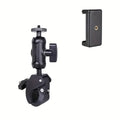 Motorcycle Handlebar Camera and Phone Mount - Black, Size S (Arm 8.5 cm, Overall 15.5 cm)