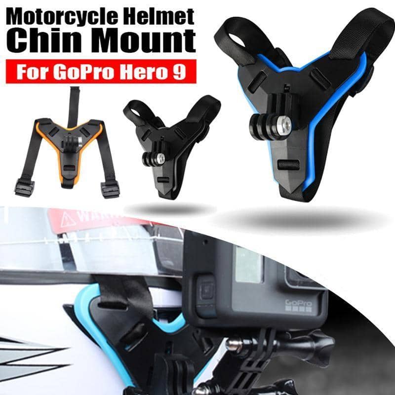 Motorcycle Helmet Chin Mount Holder for GoPro Hero 9, 8, 7, 6 and 5 - Orange - view 2