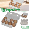 Moulded Pulp Egg Tray, 8 Slot - White, Pack of 200