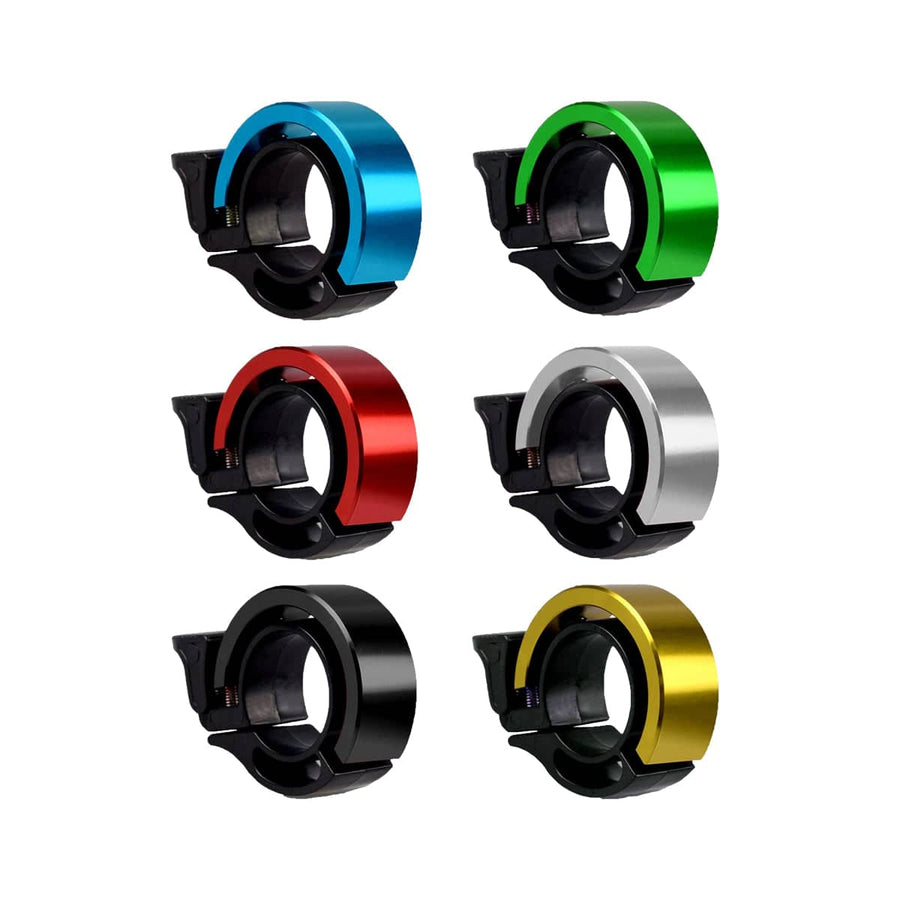 Mountain Bike Bell O-Shape Slim Style - 6 Colour Set, One Each