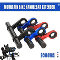 Mountain Bike Handlebar Extender with Double Bracket and Carbon Fibre Bar - Blue - view 2