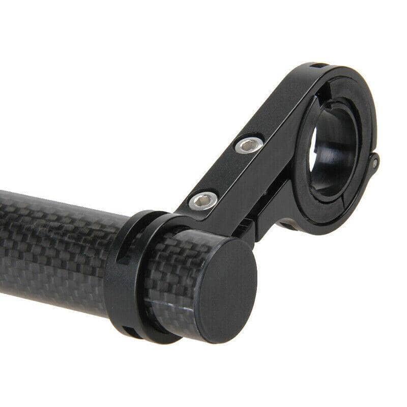 Mountain Bike Handlebar Extender with Double Bracket and Carbon Fibre Bar - Blue - view 5