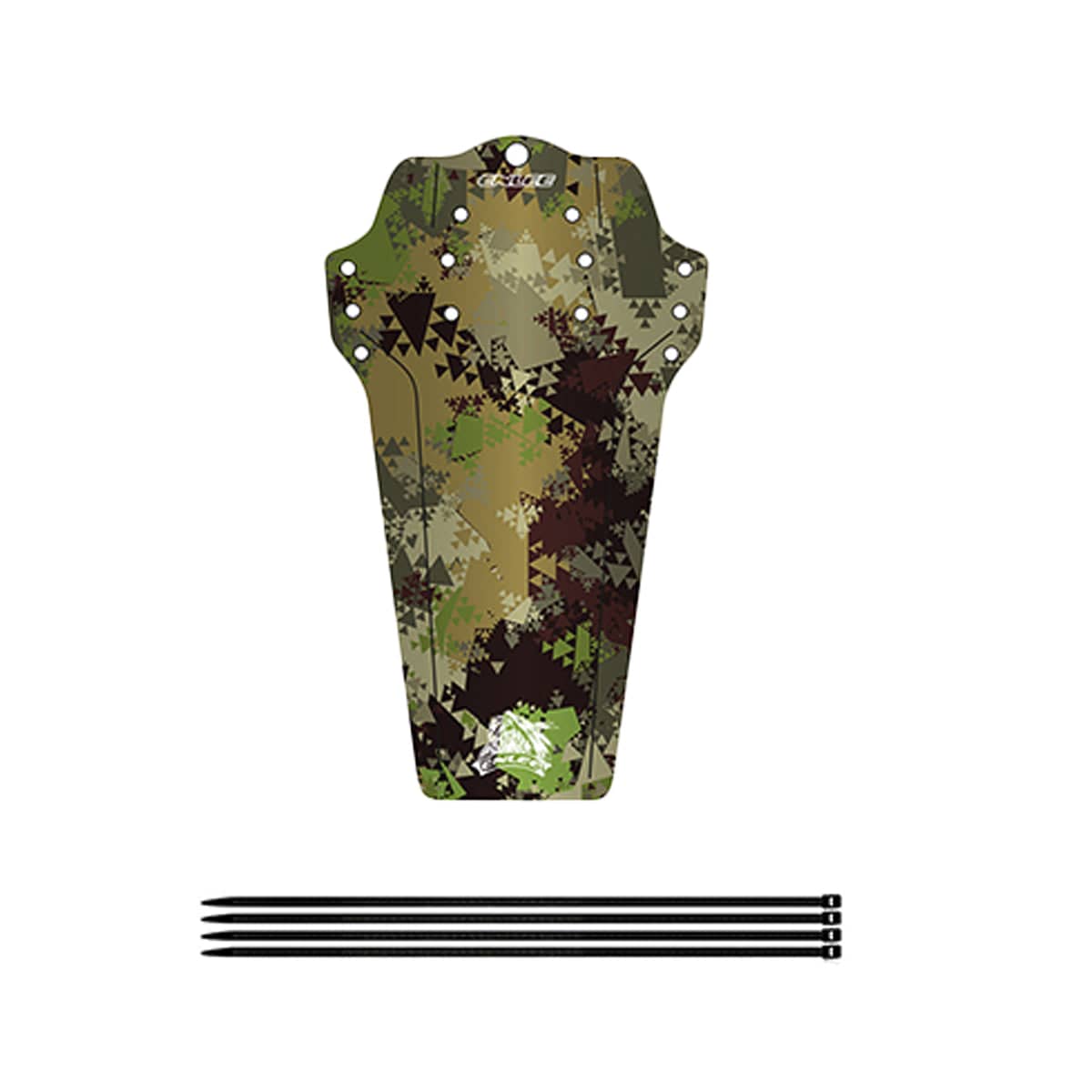 Mountain Bike Mudguard - Green and Brown Camouflage Print