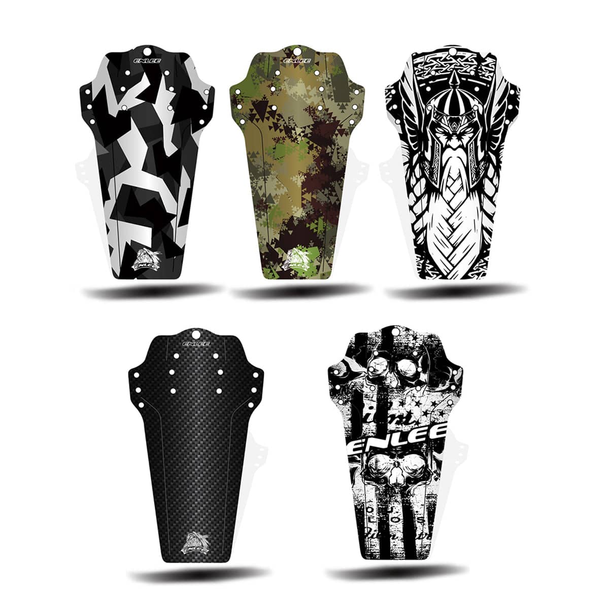 Mountain Bike Mudguard - Green and Brown Camouflage Print - view 3